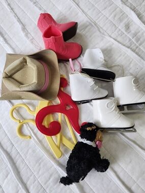 18-Inch Doll, American Girl, OG  Accessories - Cowgirl Boots, Skates, Pet, Hat